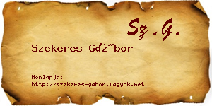 Szekeres Gábor névjegykártya