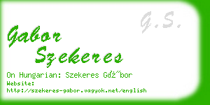 gabor szekeres business card